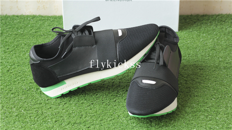 Blaneciaga Race Runner Trainer Black Green